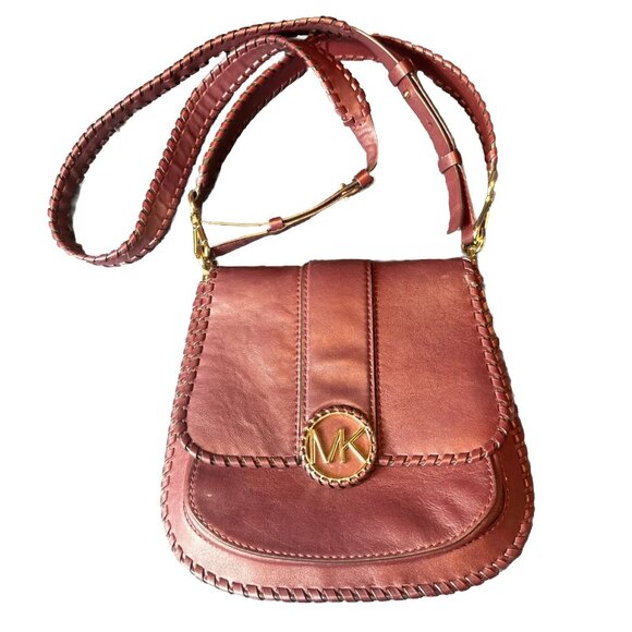 Michael Kors Lillie Medium Leather Messenger Bag Used - Picture 1 of 5